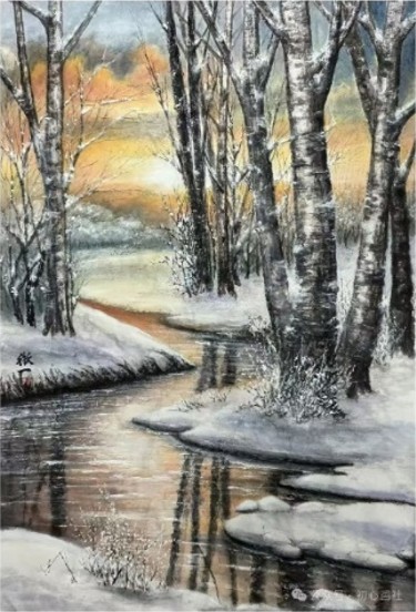 《晨曦微露》69×100cm