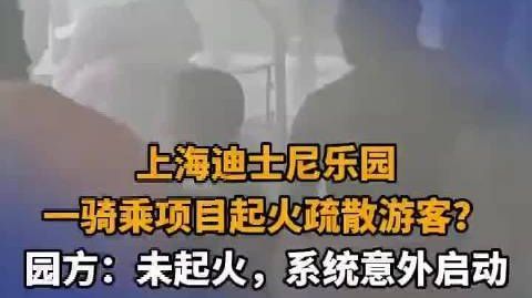【#上海迪士尼否认起火但现场浓烟弥漫#】#上海迪士尼未回答记者现场烟