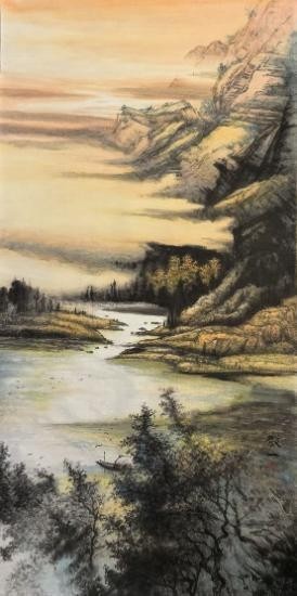 《金秋灿灿》138×69cm