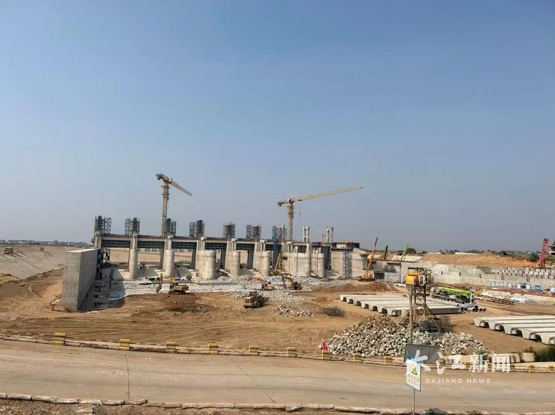 龙尾洲枢纽建设现场