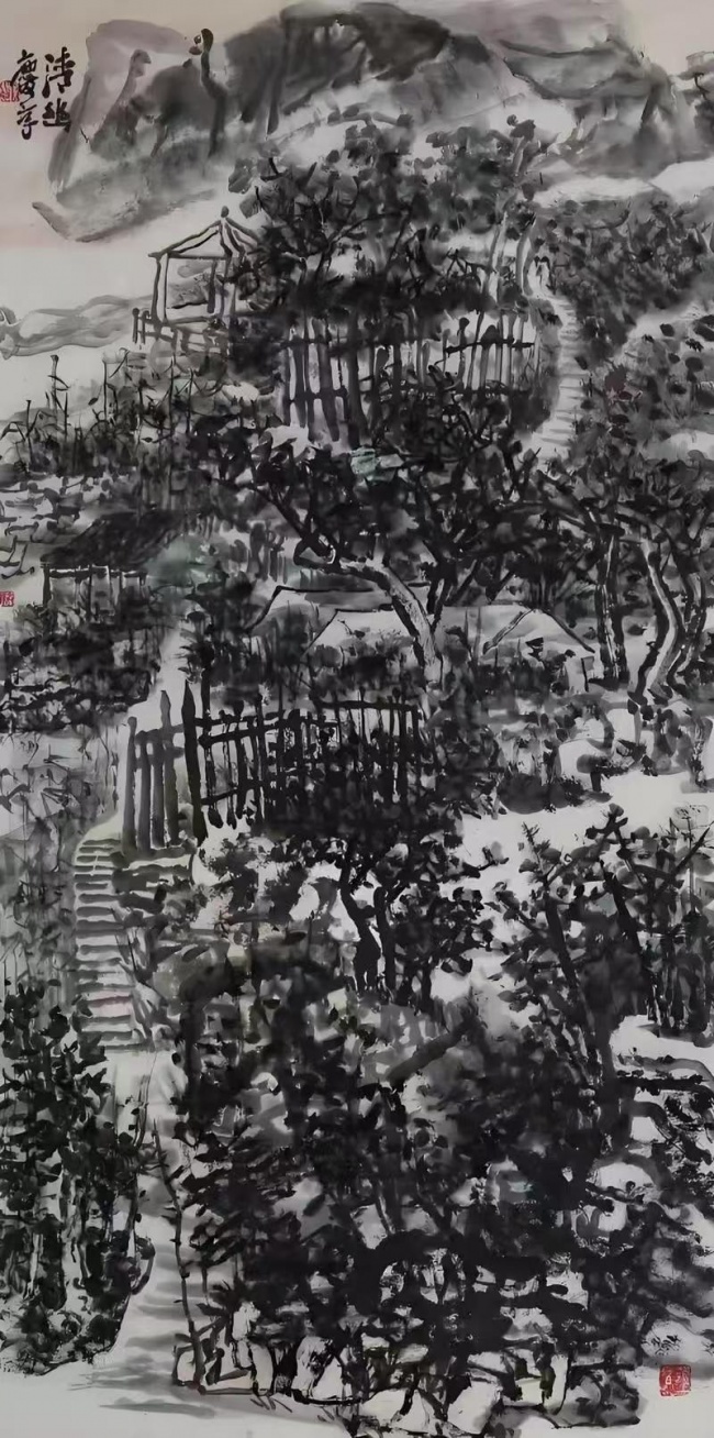 黄庆享，清幽，136x68cm