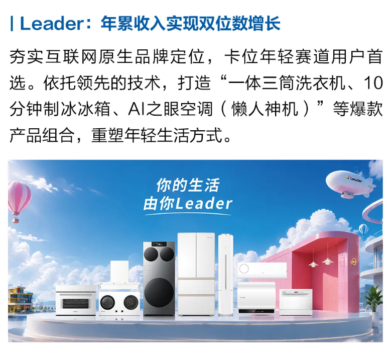 场景持续升级、共创催动市场!Leader 年累计收入实现双位数增长
