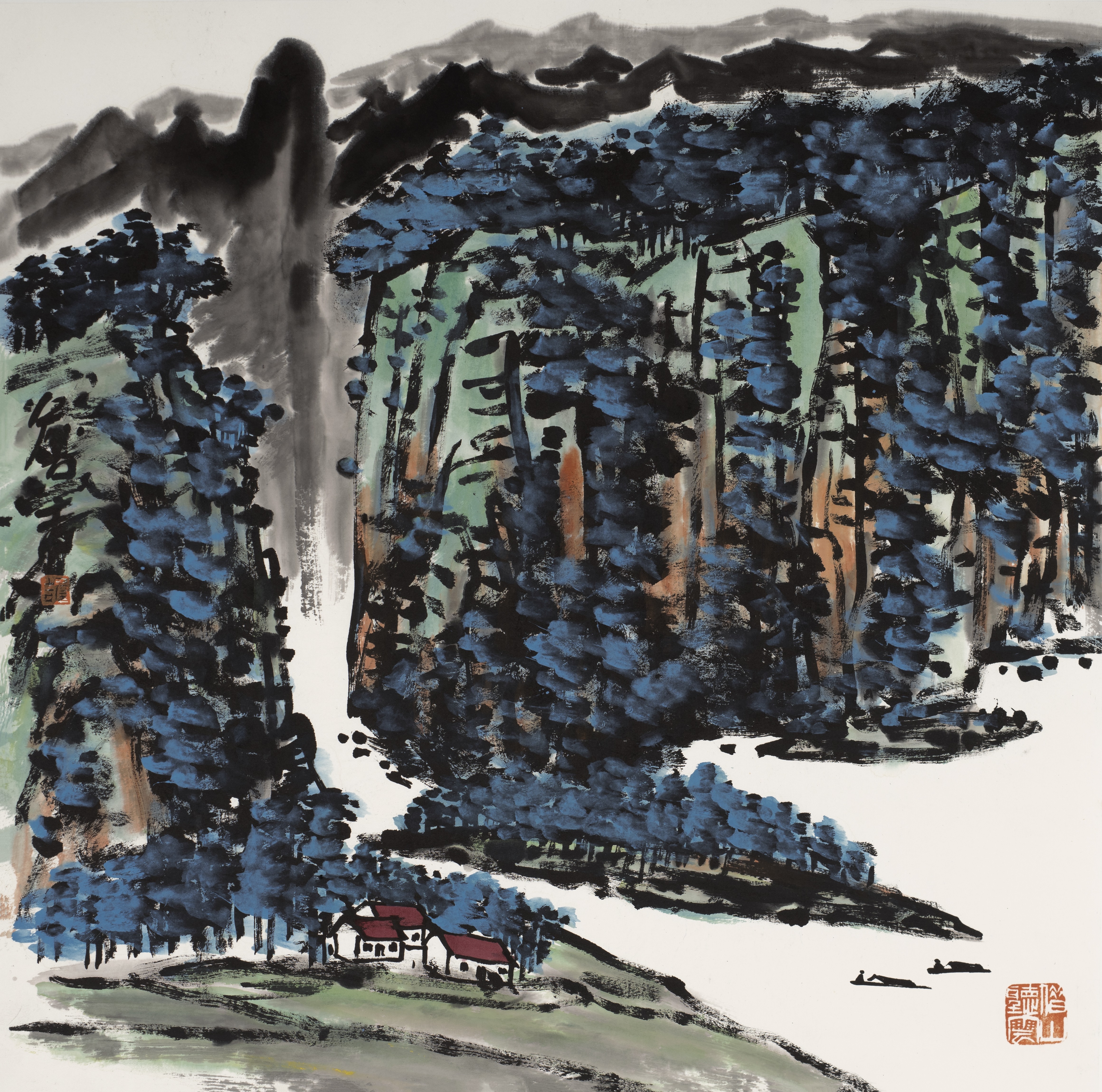 “写意山水间”詹吉山水画作品展长沙开幕 艺术回归自然引关注
