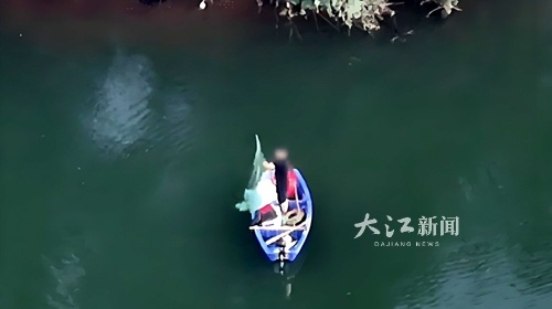 无人机拍下犯罪嫌疑人作案画面 刘艳供图