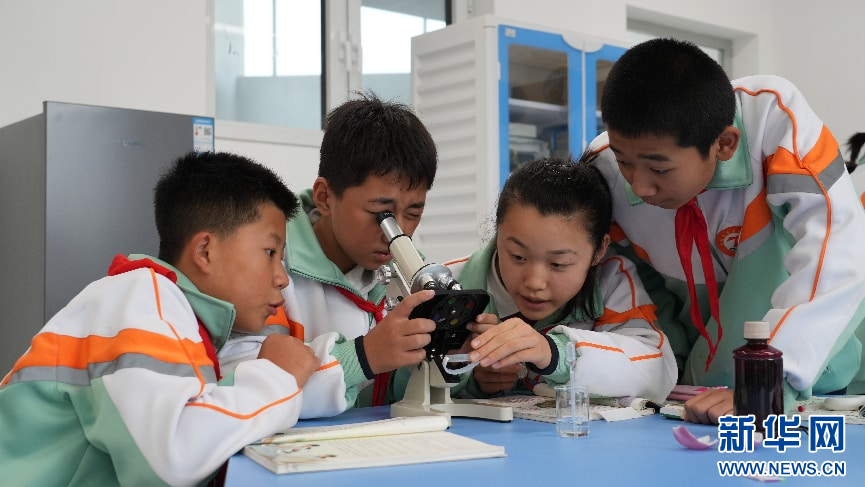 图为临夏七中的同学们调节实验器材