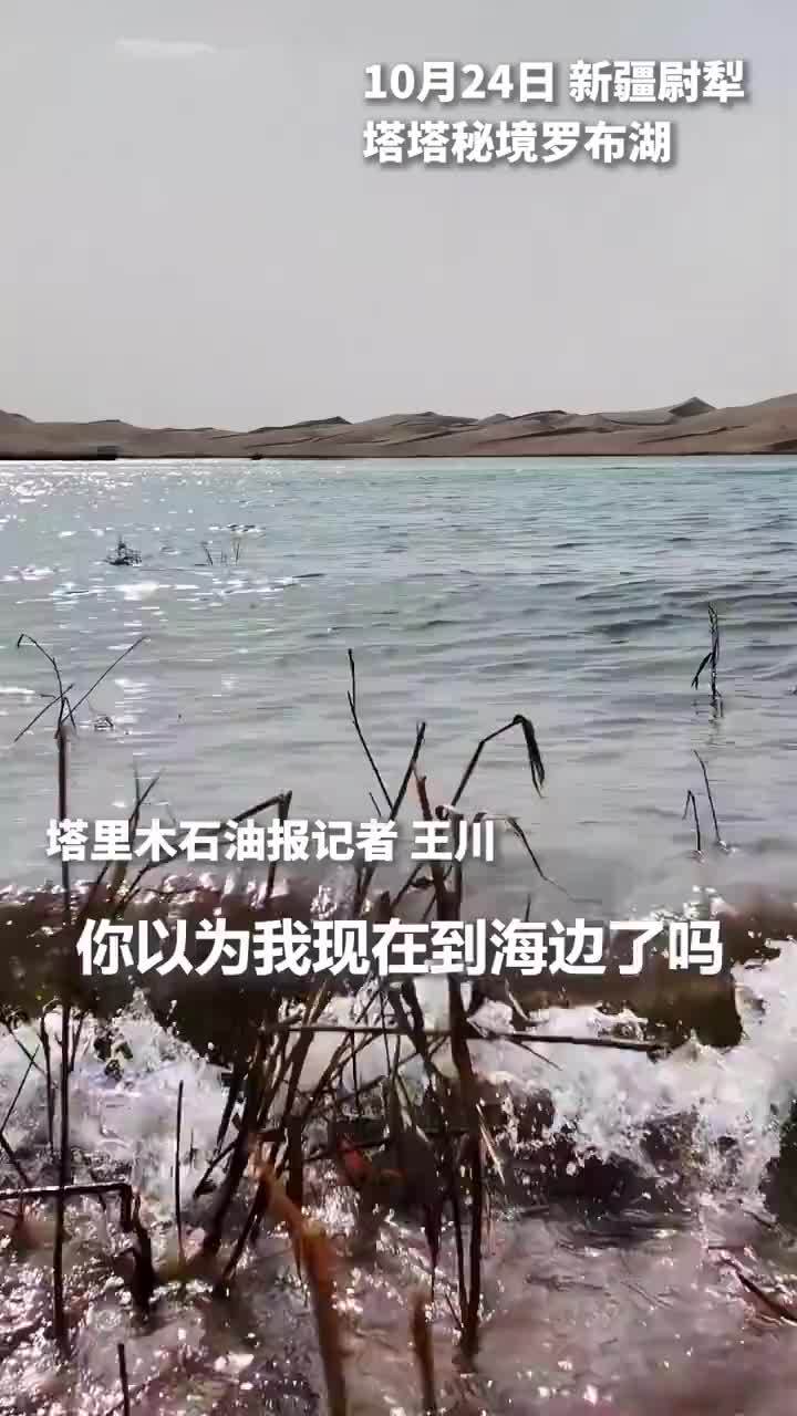 塔克拉玛干沙漠边缘出现湖泊