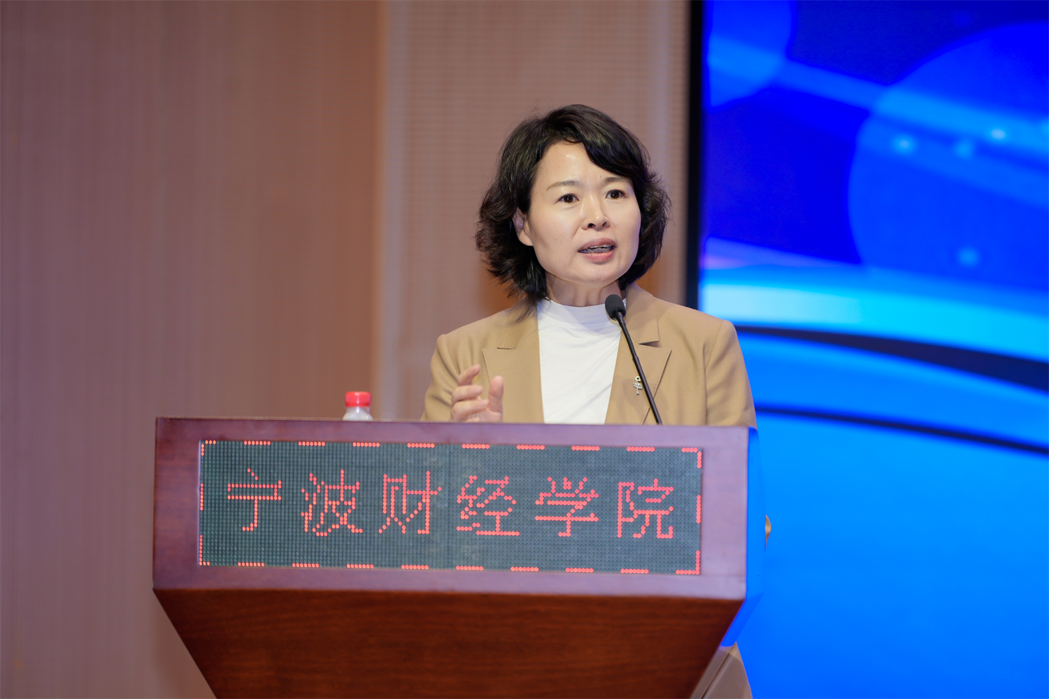 宁波财经学院RCEP成员国研究中心常务副主任、宁波法治社会研究中心执行主任、教授丁鹏主持闭幕式