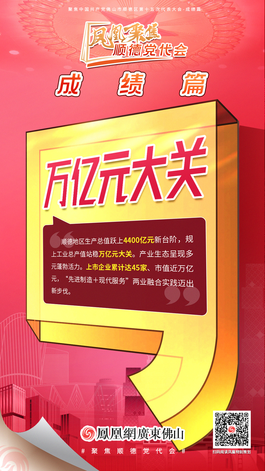 凤凰海报 | 8大关键词读懂顺德区党代会报告