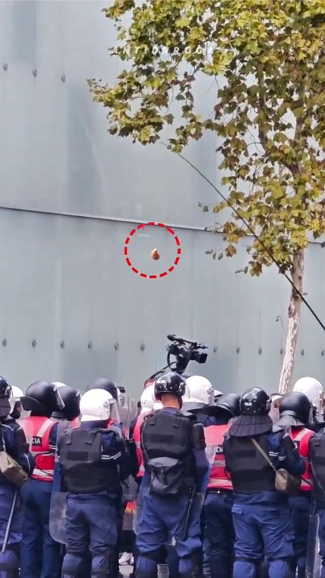 阿尔巴尼亚抗议者为啥用羊角面包钓警察？
