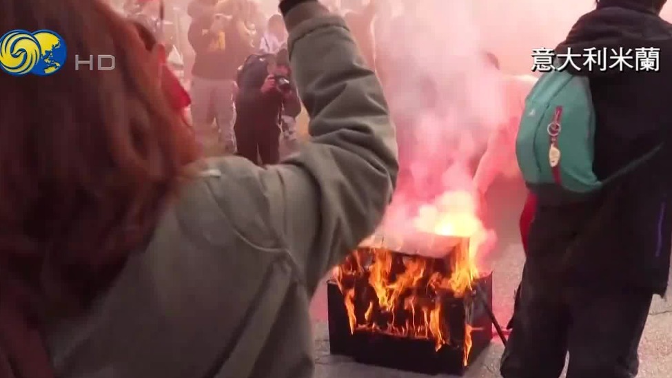 意大利全国罢工，约50座城市爆发抗议