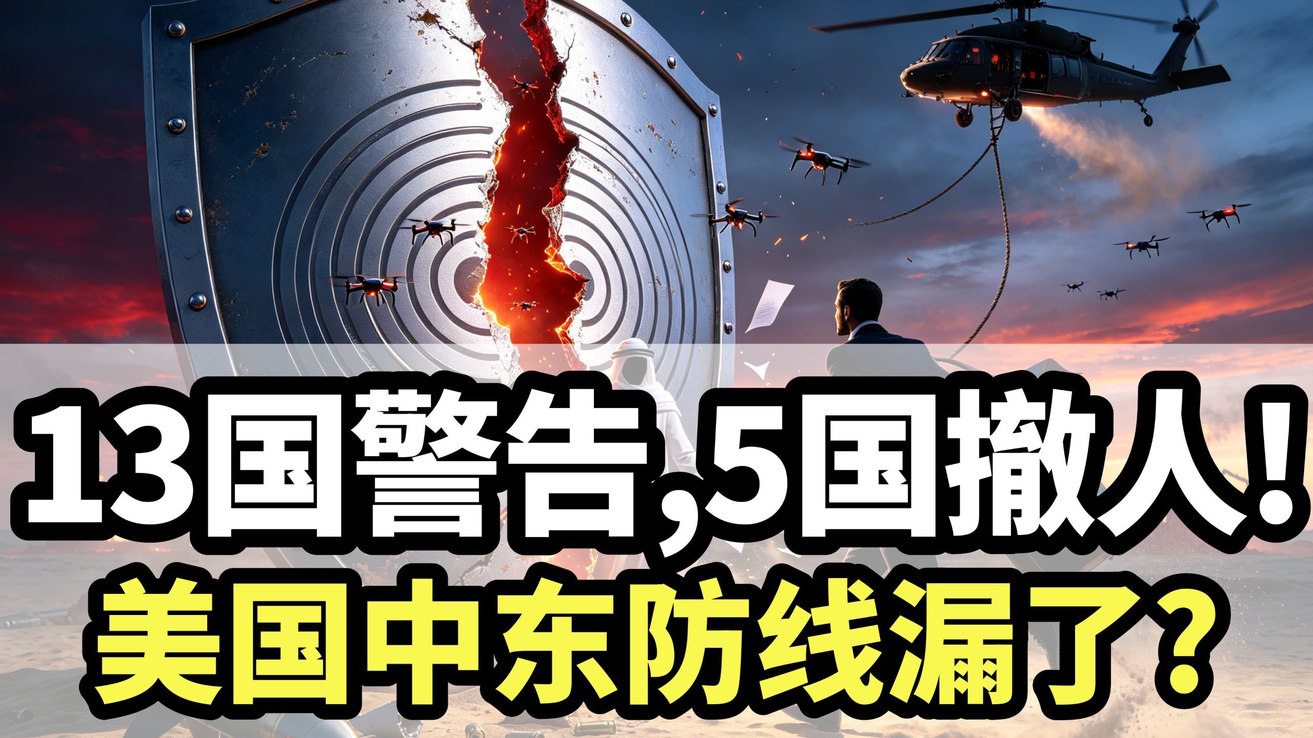 13国警告、5国撤人！美国中东防线漏了？