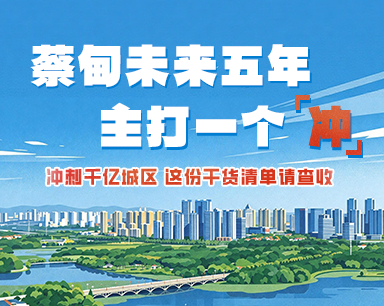 长图丨蔡甸未来五年主打一个“冲” 冲刺千亿城区 这份干货清单请查收