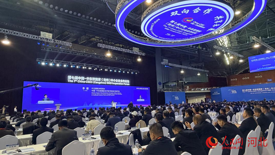 第七届中国—中东欧国家（沧州）中小企业合作论坛在河北沧州举行。人民网记者 方童摄