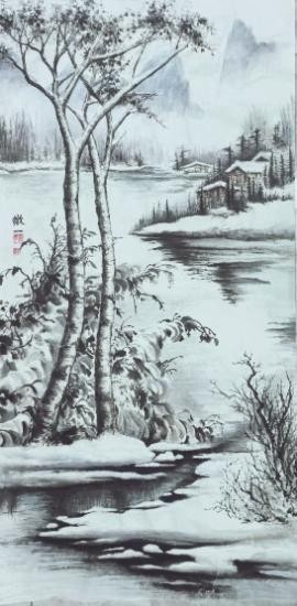 《冰河雪韵》138×69cm
