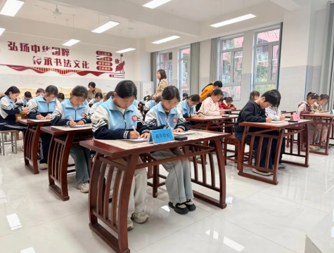 宁晋县李家营中心小学开展硬笔书法比赛