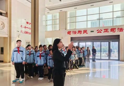 宁晋法院联合古丁桥小学开展法治研学实践活动