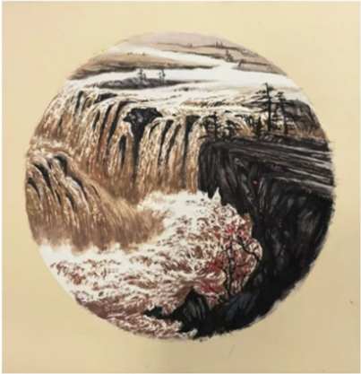 《黄河水涌》50×50cm