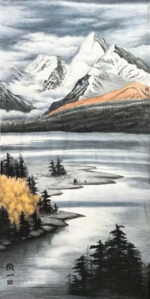 《白山净水》138×69cm