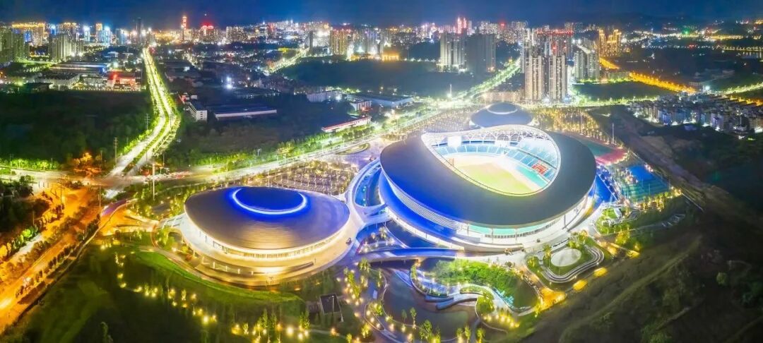 萍乡市奥体中心，本次省运会的核心主会场，自去年投入使用以来，成为萍乡全民健身、文娱展演的城市体育新地标。（受访单位供图）
