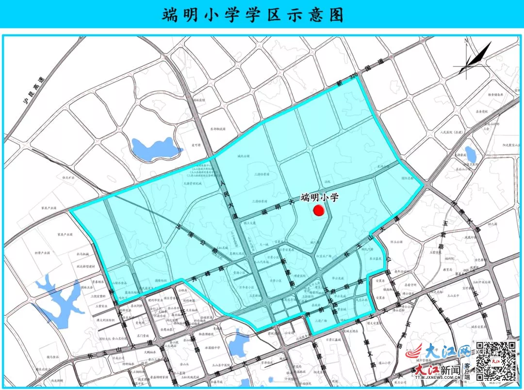 洋岩小学学区学区为洋岩村、东部物流城。